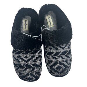 Dearfoams  Slippers Women Size M 7-8 Fairisle Clog M Memory Foam Total Comfort